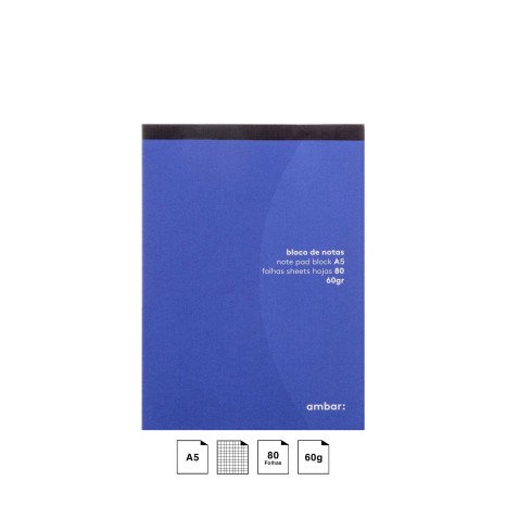 Bloco Notas Ambar 80 Folhas Quadriculado - Image product
