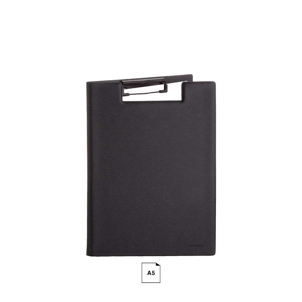 Capa Bloco Apontamentos com Mola Ambar Ideas A5 Preto