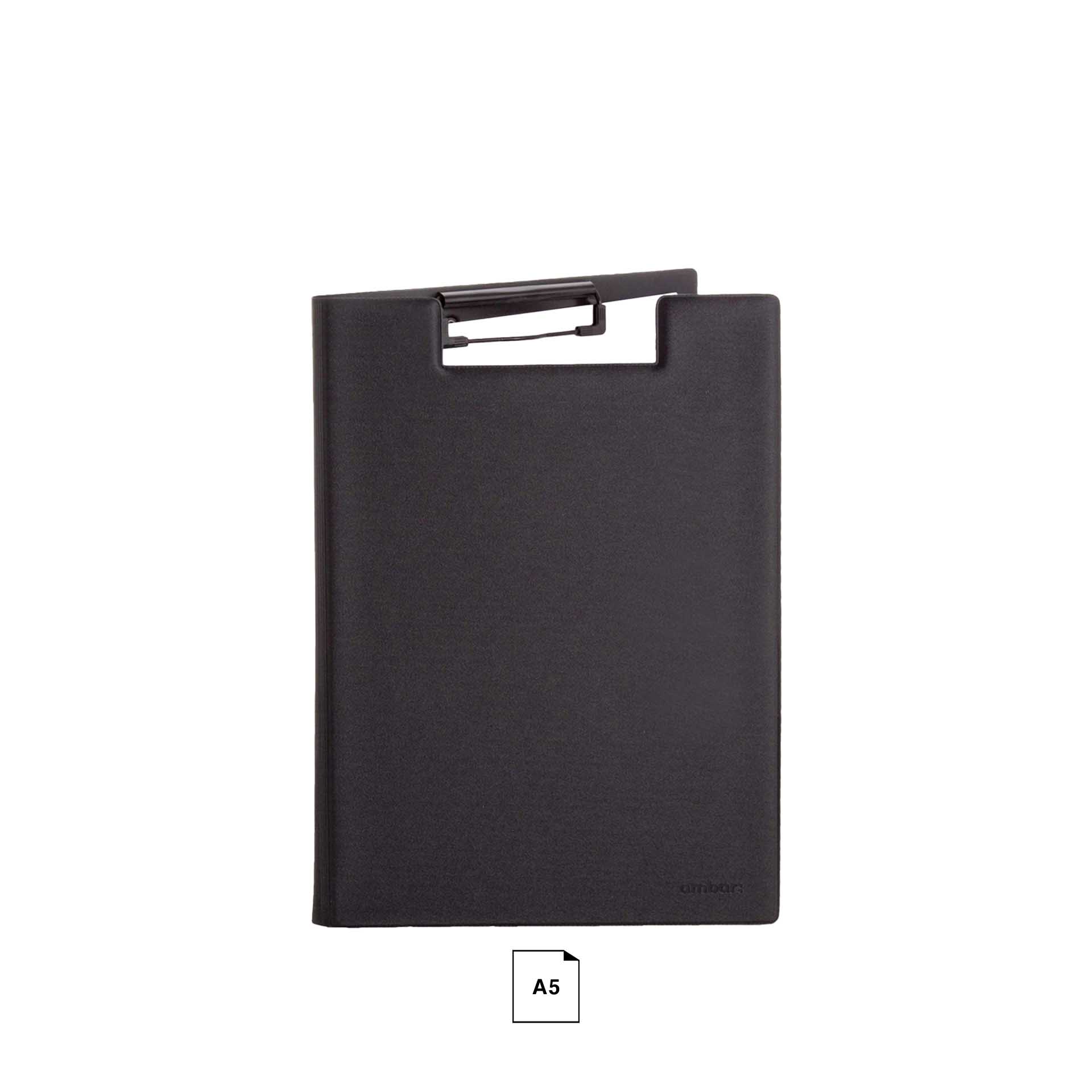 Capa Bloco Apontamentos com Mola Ambar Ideas A5 Preto