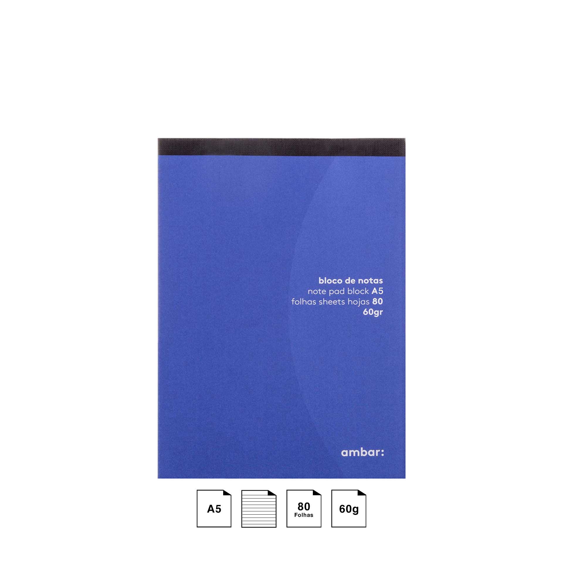 Bloco Notas Ambar 80 Folhas Pautado