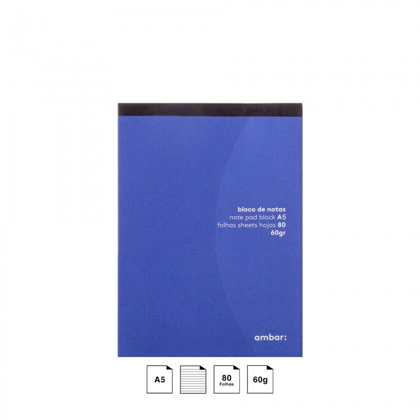 Bloco Notas Ambar 80 Folhas Pautado Bloco Notas Ambar 80 Folhas Pautado