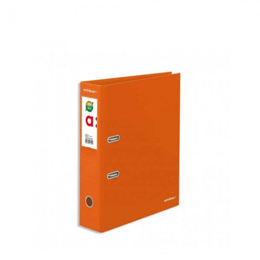 Pasta Arquivo L/L Ambar Lisa A4 Laranja