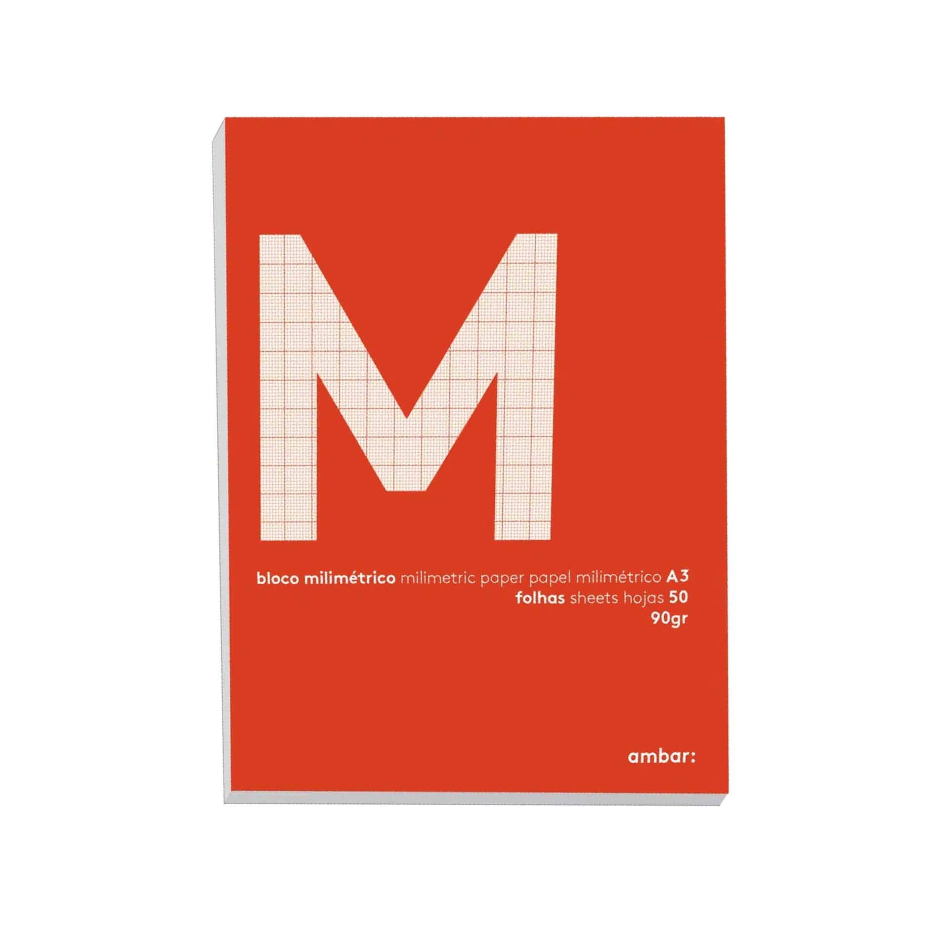 Bloco Papel Milimétrico Ambar 90gr A3 50 Folhas
