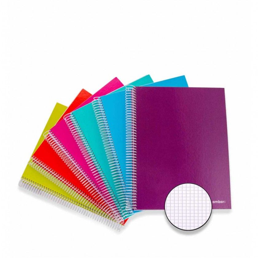 Caderno Espiral School Capa Dura Colorida 70gr Folhas Quadriculado Caderno Espiral School Capa Dura Colorida 70gr Folhas Quadriculado