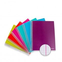 Caderno Espiral School Capa Dura Colorida Disciplinas 70gr A4 120 Folhas 4P+1Q