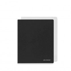 Caderno Agrafado School Capa Preta A5 80 Folhas Pautado