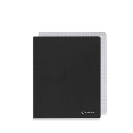 Caderno Agrafado School Capa Preta 80 Folhas Quadriculado - Image product