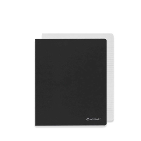 Caderno Agrafado School Capa Preta 80 Folhas Pautado - Image product