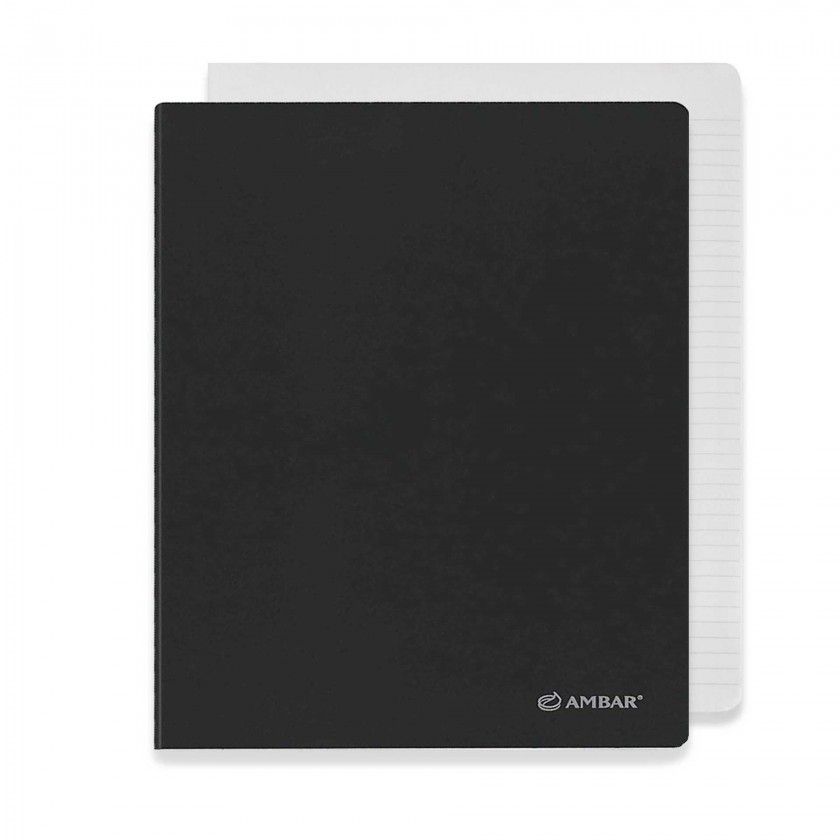 Caderno Agrafado School Capa Preta 80 Folhas Pautado