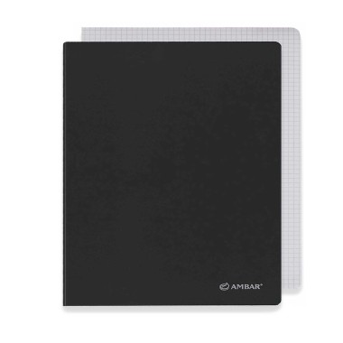Caderno Agrafado School Capa Preta 80 Folhas Quadriculado