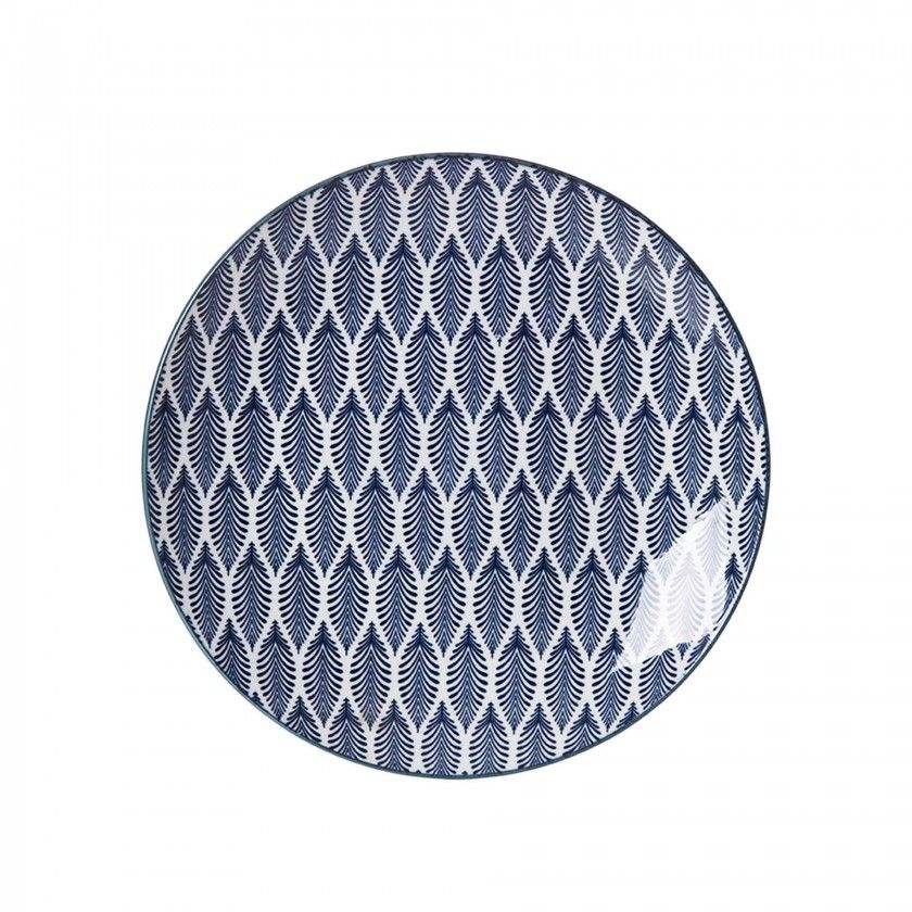 Prato Raso Padrão Azul 10.5cm Prato Raso Padrão Azul 10.5cm