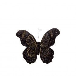 Borboleta com Clip Preto 16cm Pack 6