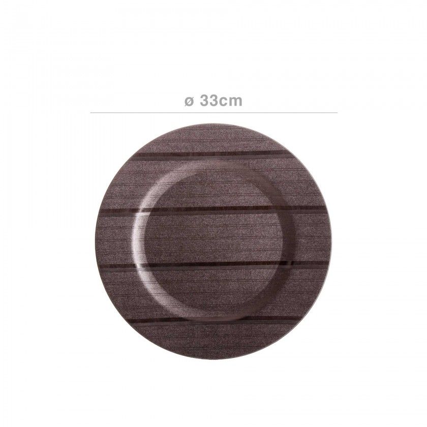 Prato Marcador Prata 33CM