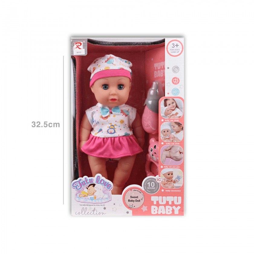 Boneca 10 Sons Tutu Baby 32.5X18X11cm Boneca 10 Sons Tutu Baby 32.5X18X11cm