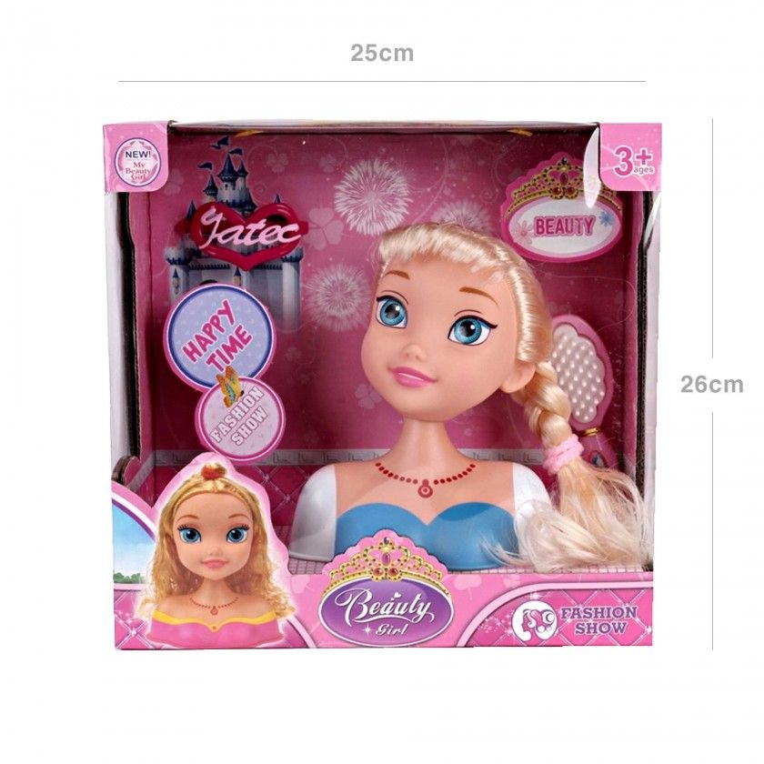 Busto Boneca com Escova 25X11X26cm Busto Boneca com Escova 25X11X26cm