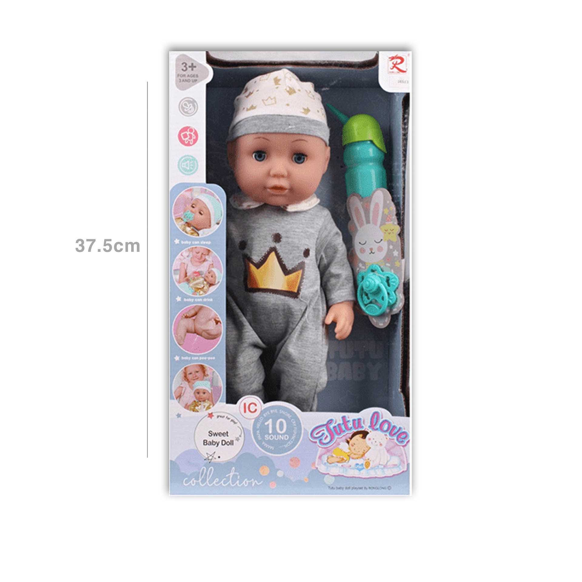 Boneca 10 Sons Tutu Love 37.5X11X20.5cm