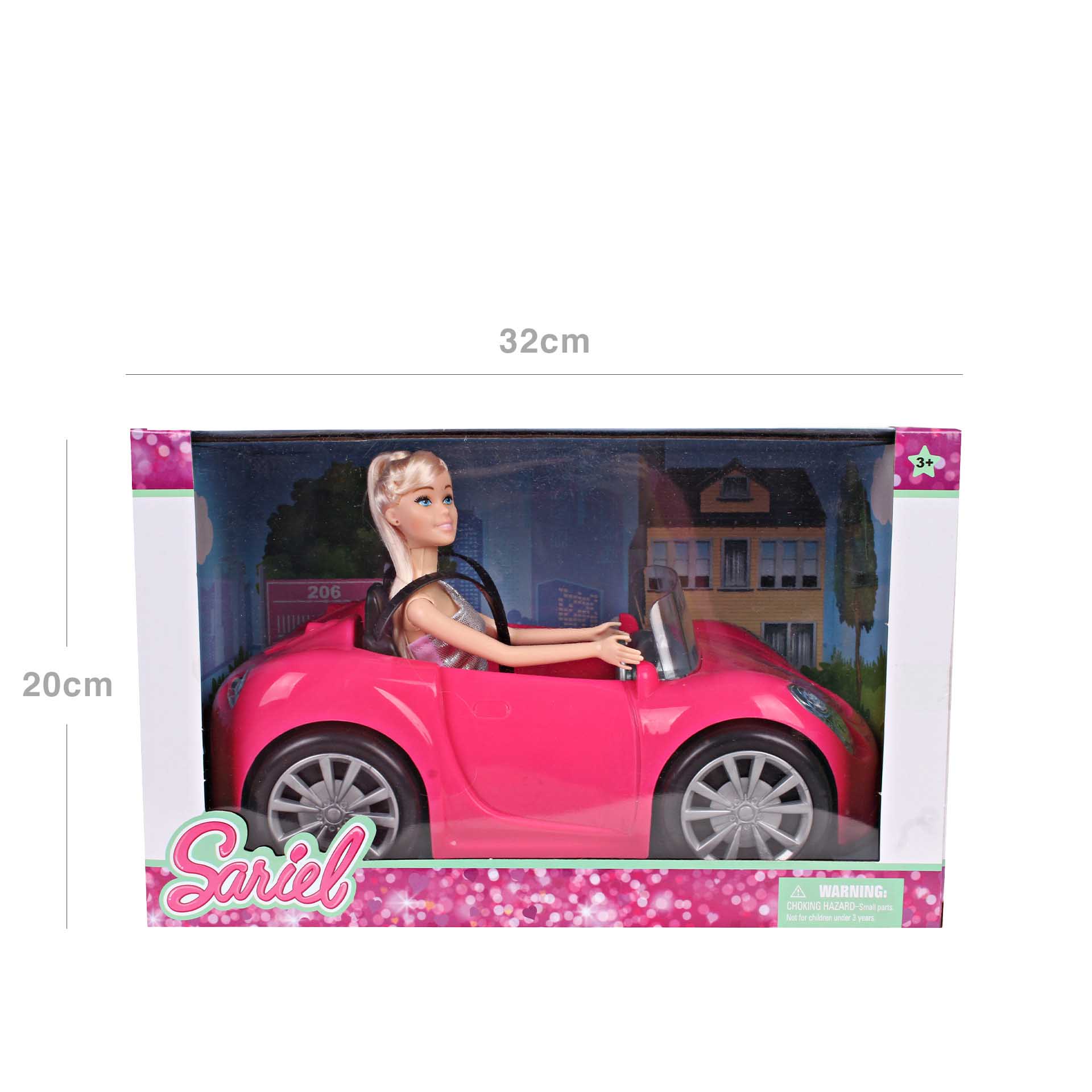 Carro Boneca Rosa 32X20X20cm