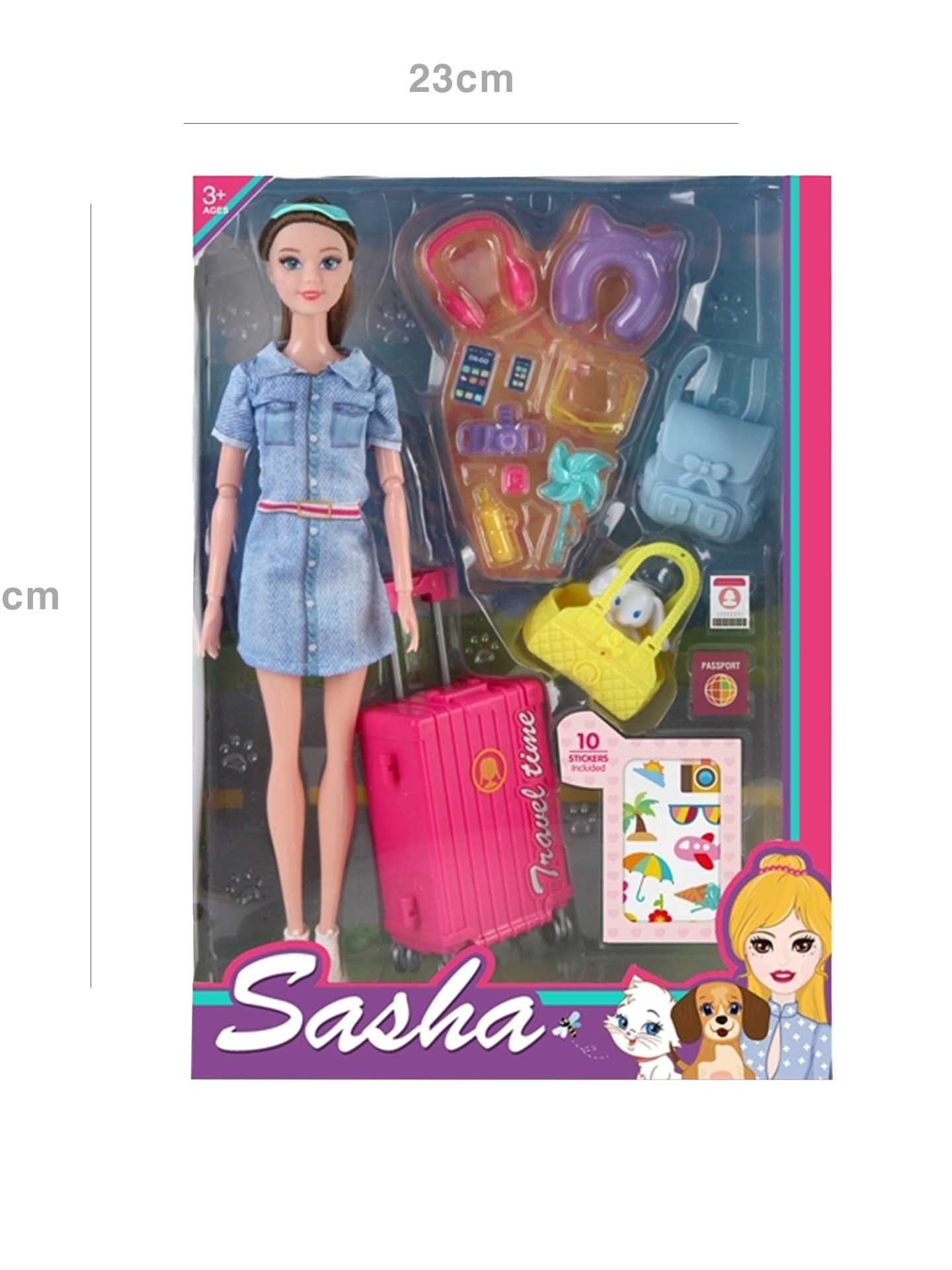 Boneca Sasha Travel Time 23X33cm