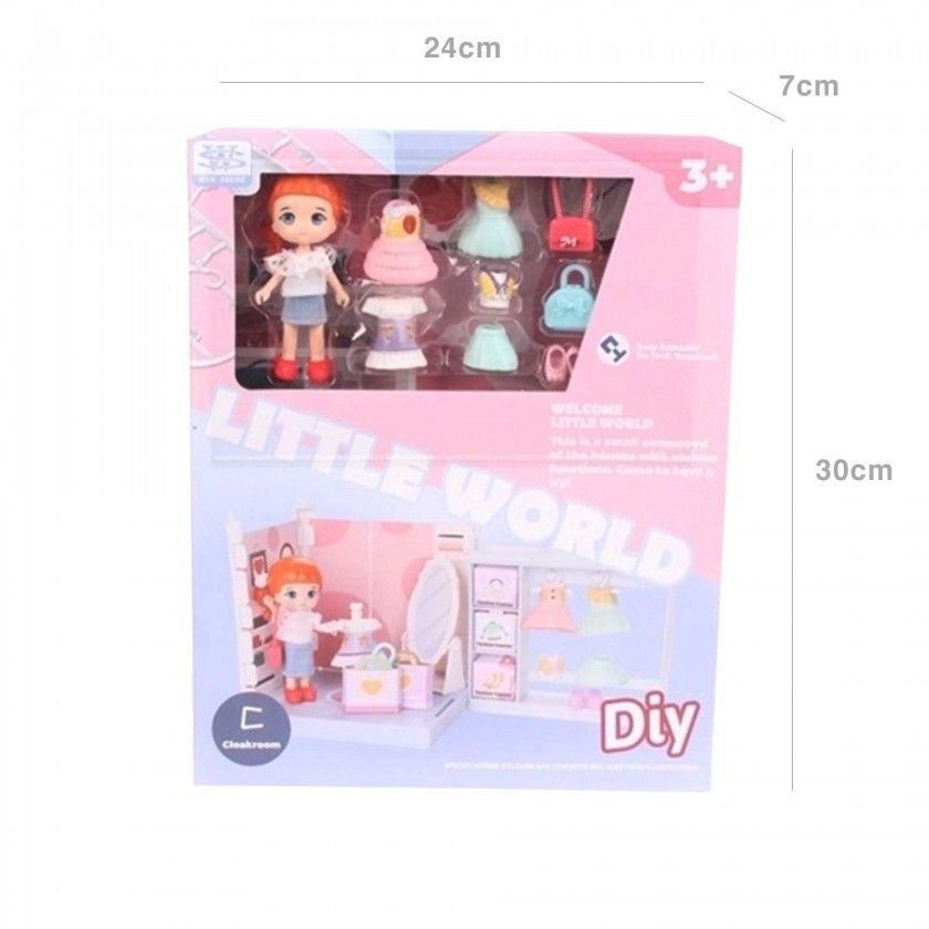 Casa Bonecas Little World 30X7X24cm