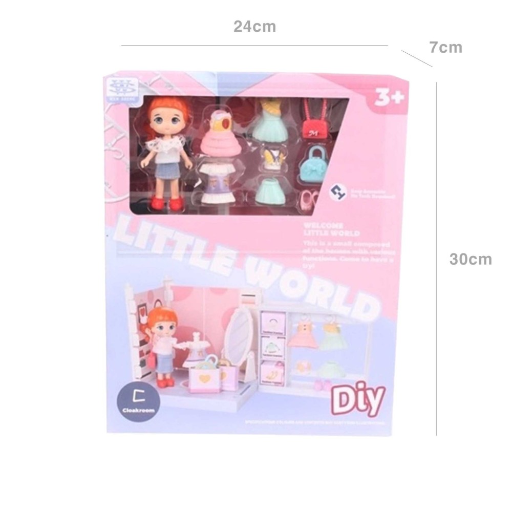 Casa Bonecas Little World 30X7X24cm