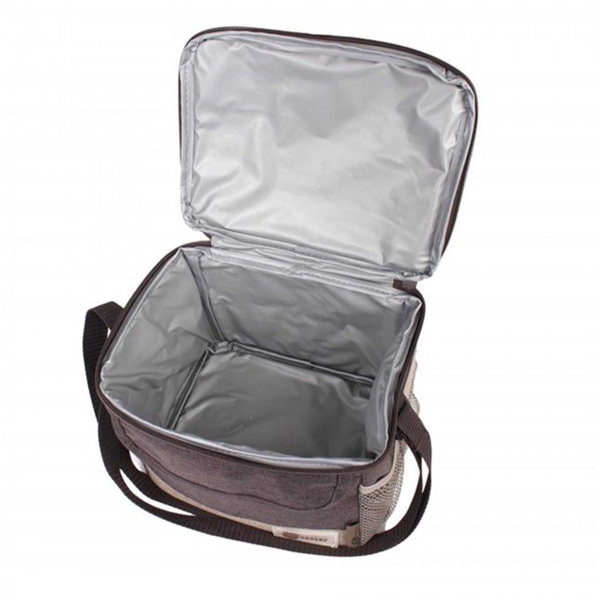 Saco Térmico Castanho 6L 21X17X17cm Saco Térmico Castanho 6L 21X17X17cm