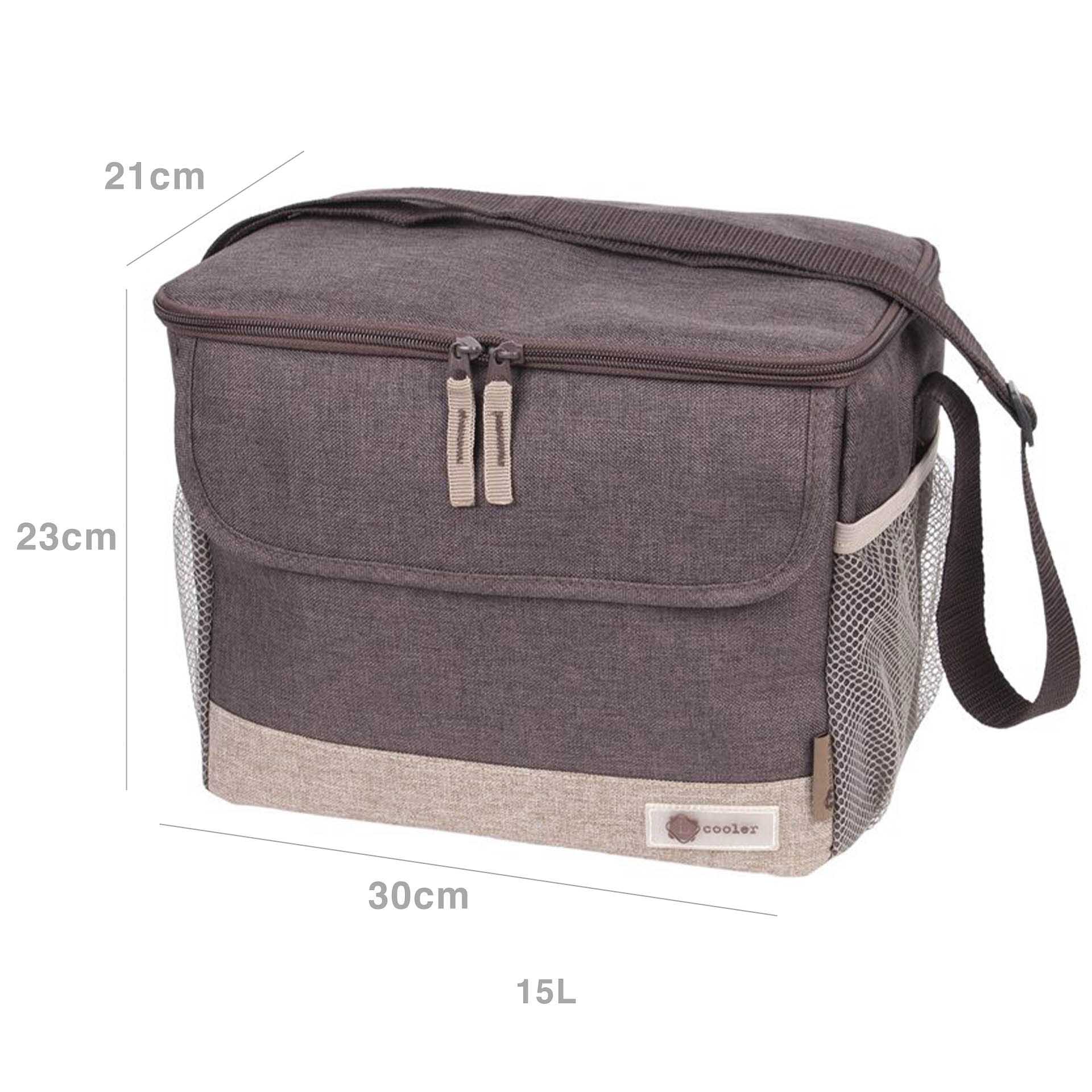 Saco Térmico Castanho 15L 30X21X23cm