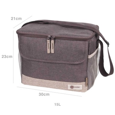 Saco Térmico Castanho 15L 30X21X23cm
