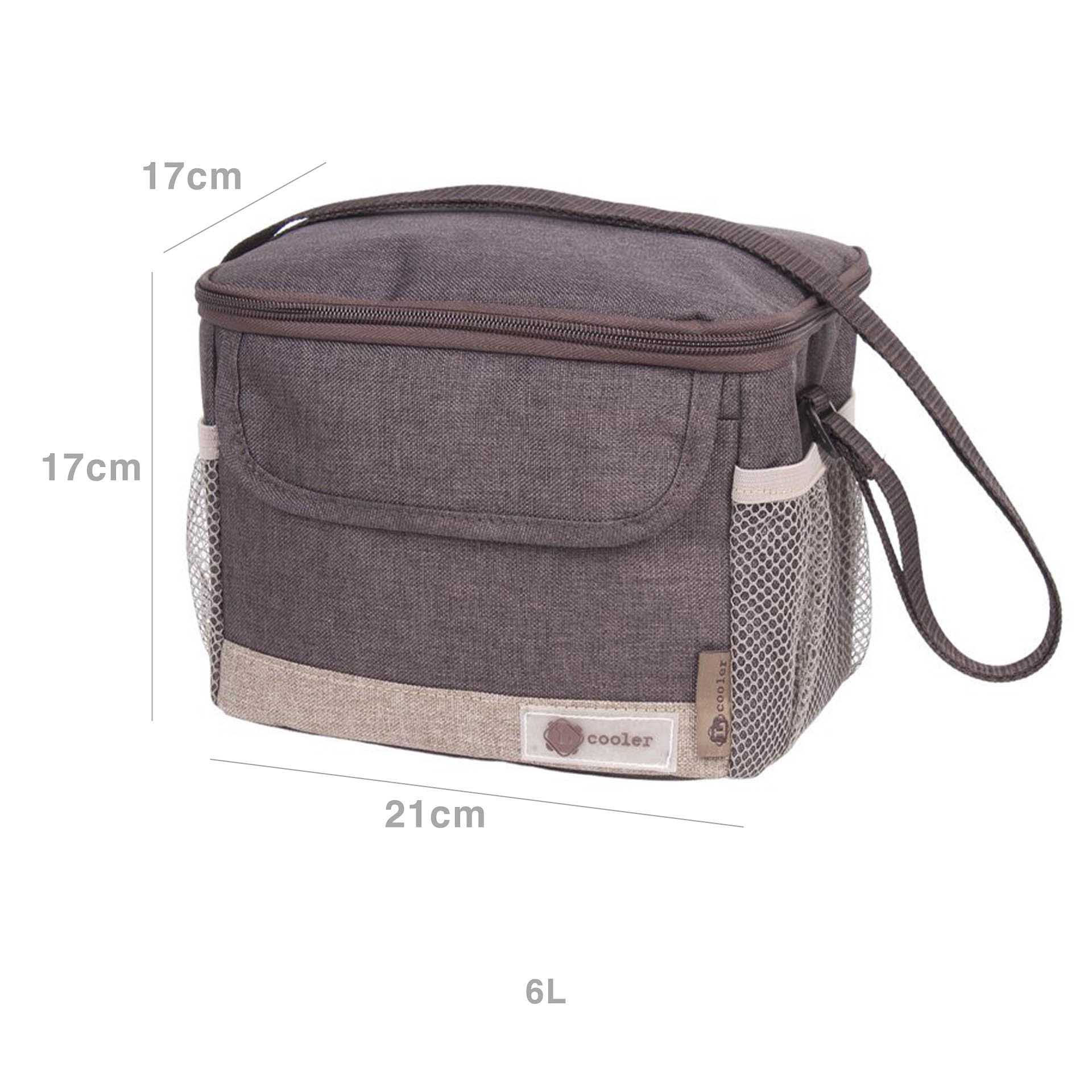 Saco Térmico Castanho 6L 21X17X17cm