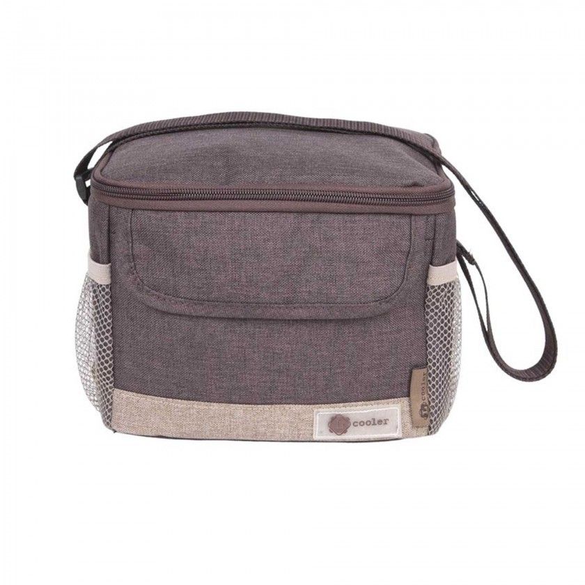 Saco Térmico Castanho 6L 21X17X17cm Saco Térmico Castanho 6L 21X17X17cm