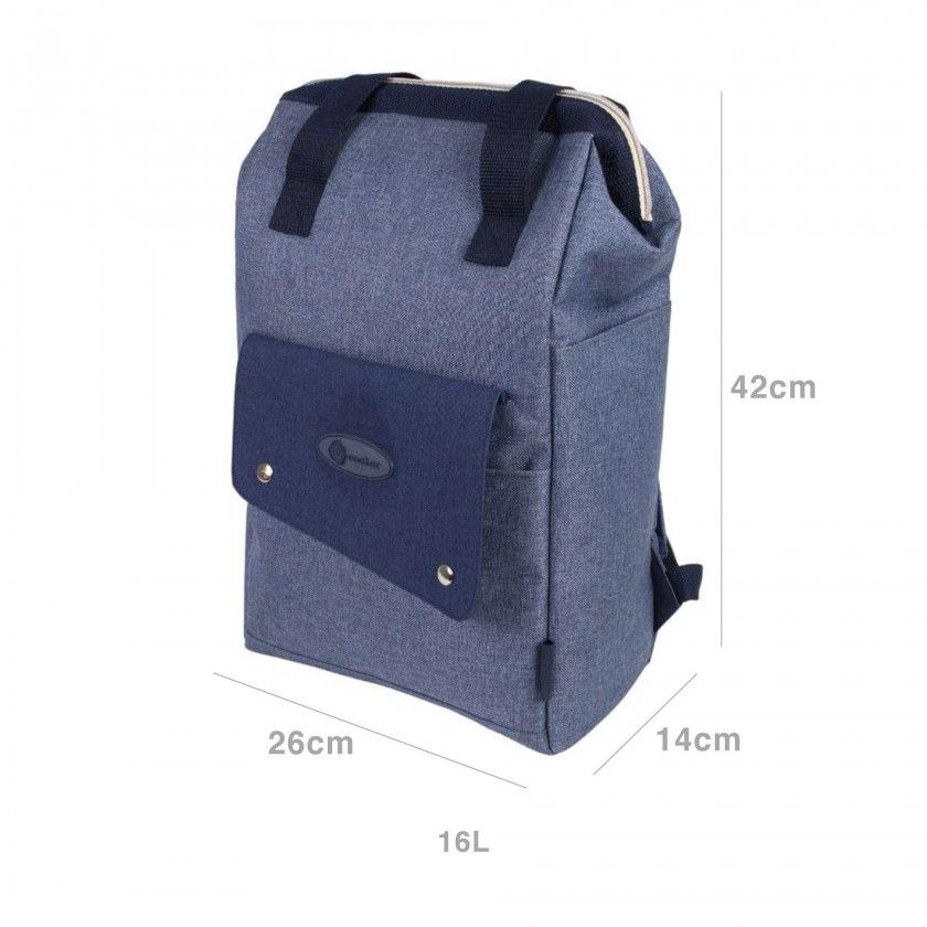Mochila Térmica Azul 16L 26X14X42cm Mochila Térmica Azul 16L 26X14X42cm
