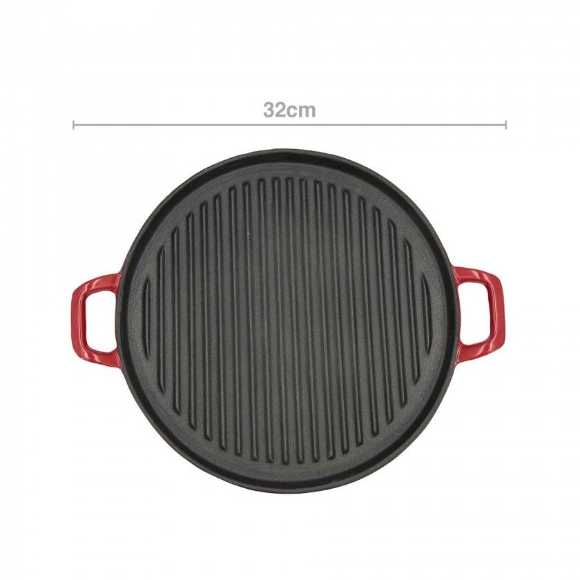 Grelhador Ferro Esmalte Redondo 32cm Grelhador Ferro Esmalte Redondo 32cm