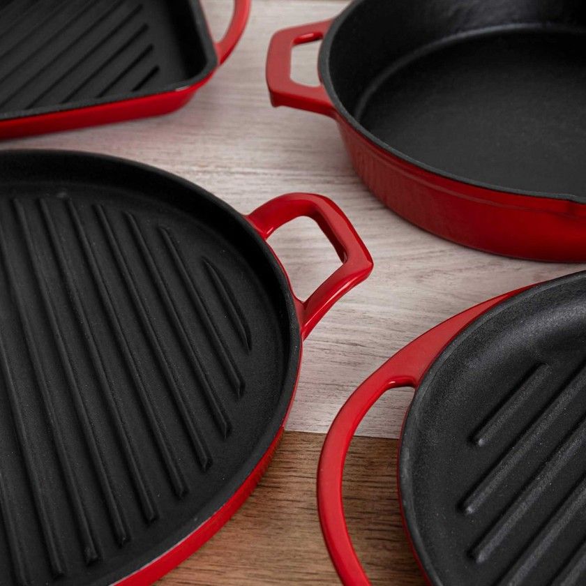 Grelhador Ferro Esmalte Redondo 32cm Grelhador Ferro Esmalte Redondo 32cm