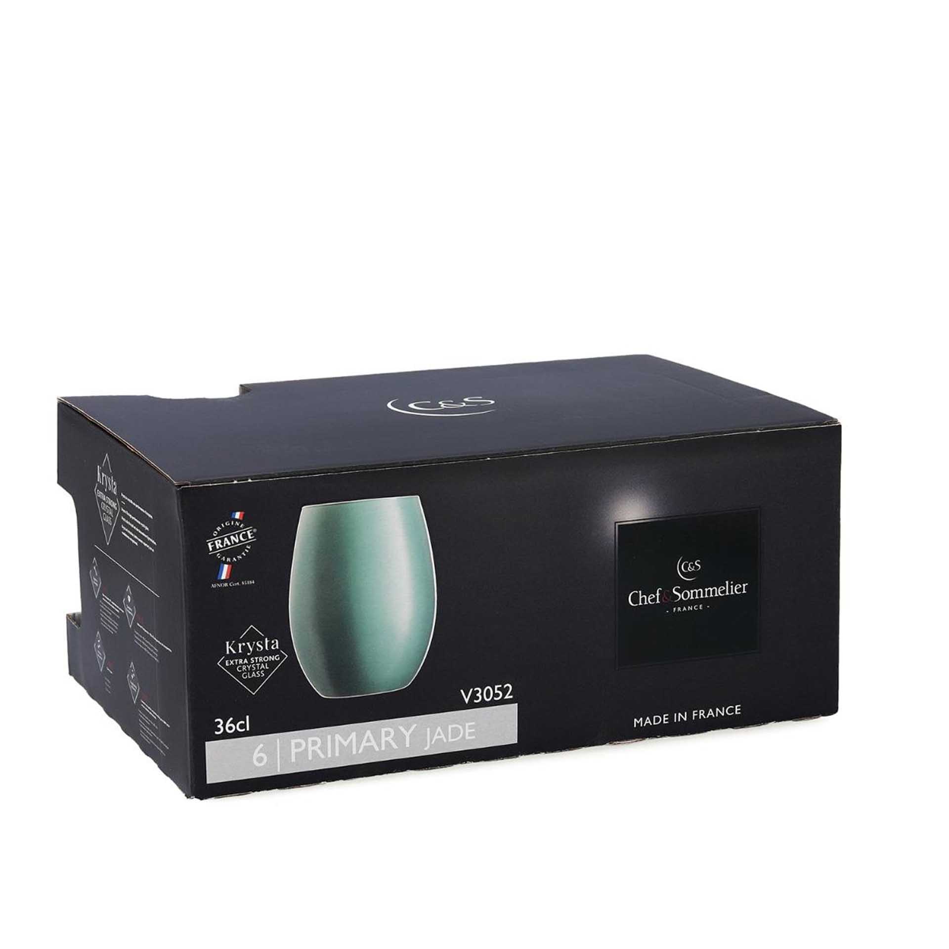 Copo sem Pé C&S Primary 36cl Esmeralda Pack 6