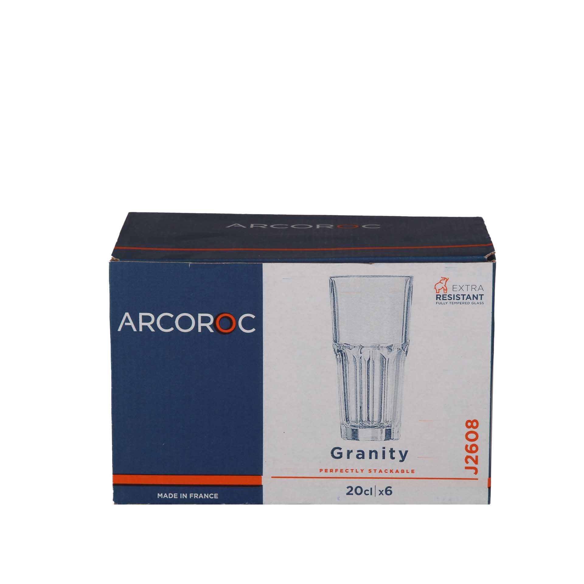 Copo sem Pé Granity Alto 20cl Pack 6