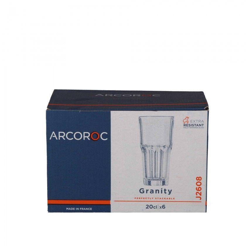 Copo sem Pé Granity Alto 20cl Pack 6 Copo sem Pé Granity Alto 20cl Pack 6