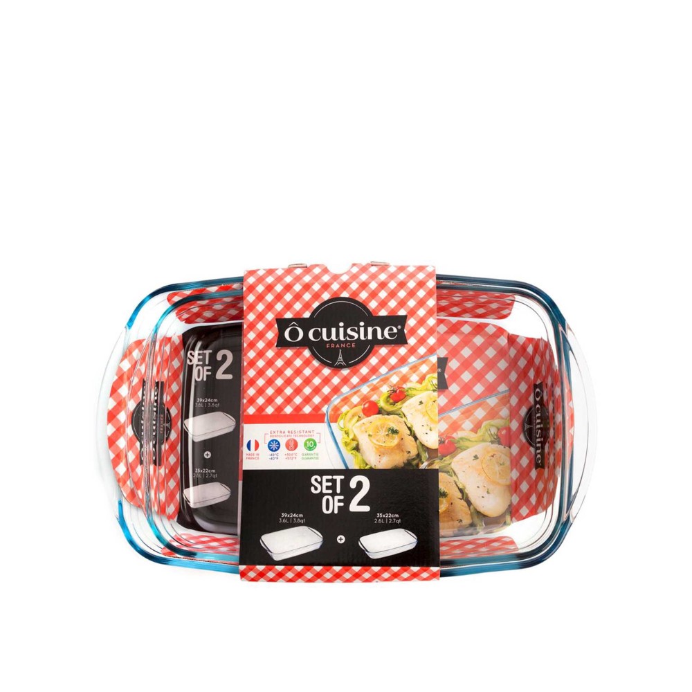 Assadeira � Cuisine Retangular 2.6L (35X22cm) + 3.6L (39X24cm) Pack 2