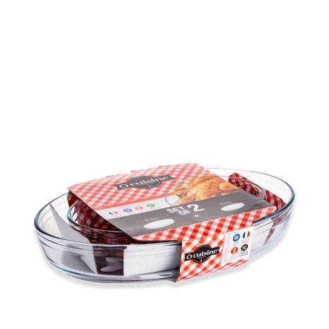Assadeira Ô Cuisine Oval 2L (30X21cm) + 4L (39X27cm) Pack 2 - Image product
