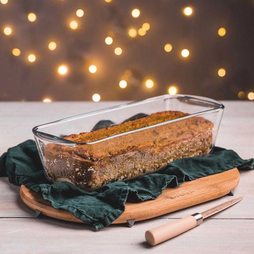 Forma Bolo Vidro 28X7X12cm