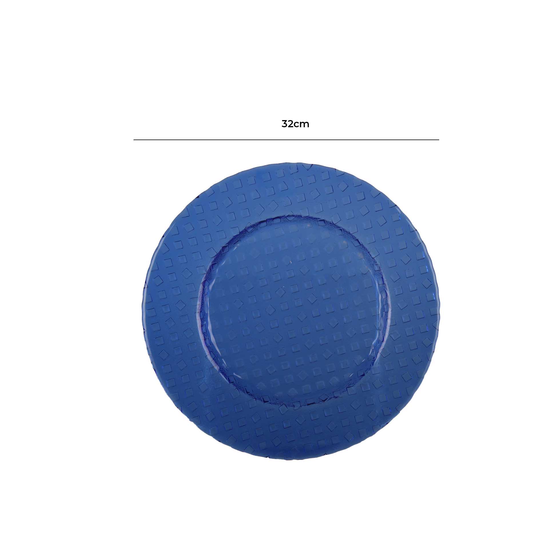 Prato Rombos Azul 32cm