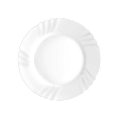 Prato Vidro Opaco Ebro Raso Branco 25.5X2.2cm