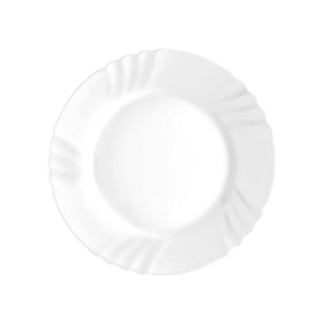 Prato Vidro Opaco Ebro Raso Branco 25.5X2.2cm - Image product