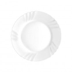 Prato Vidro Opaco Ebro Raso Branco 25.5X2.2cm