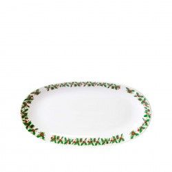 Travessa Porcelana Azevinho Oval 30X21cm