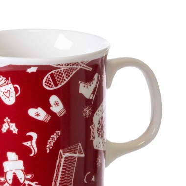 Caneca Porcelana Neve 500ml 9.5X13X10.5cm