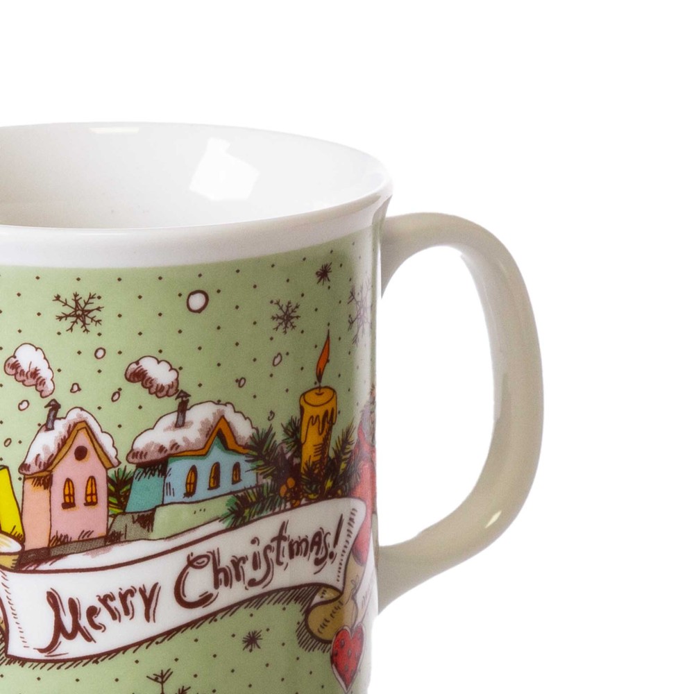 Caneca Porcelana Mery Christmas 500ml 9.5X13X10.5cm
