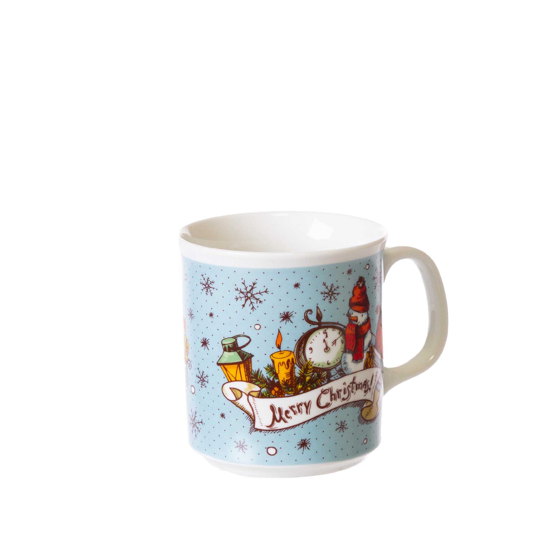 Caneca Porcelana Mery Christmas 500ml 9.5X13X10.5cm