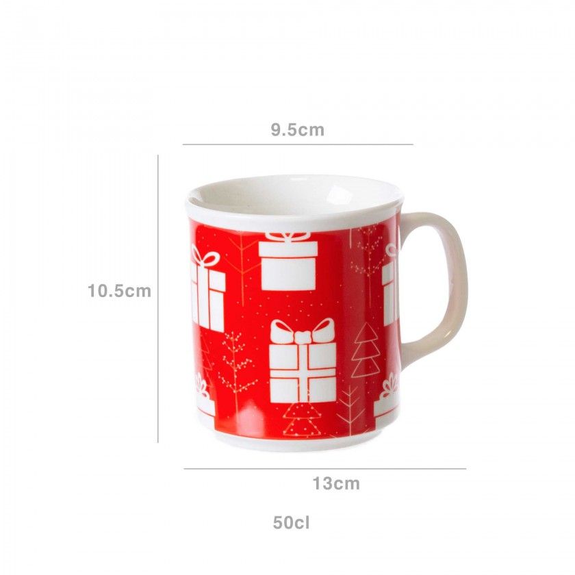 Caneca Porcelana Prendas 500ml 9.5X13X10.5cm