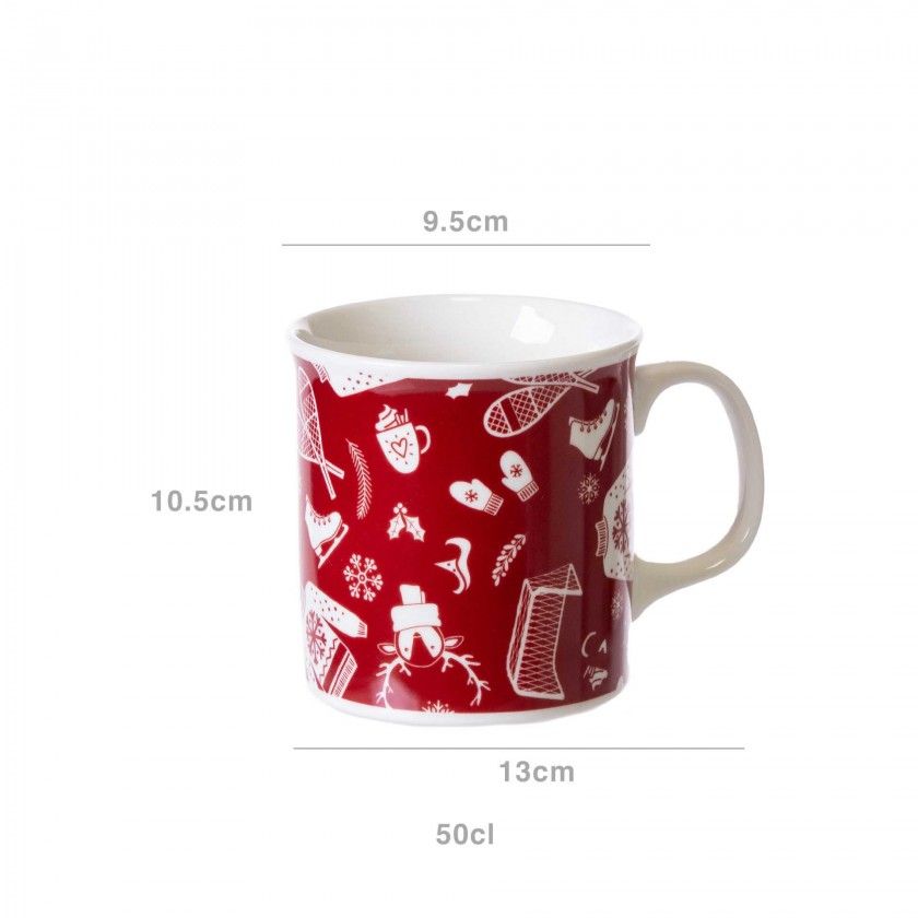 Caneca Porcelana Neve 500ml 9.5X13X10.5cm Caneca Porcelana Neve 500ml 9.5X13X10.5cm