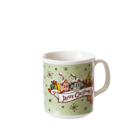 Caneca Porcelana Mery Christmas 500ml 9.5X13X10.5cm - Image product