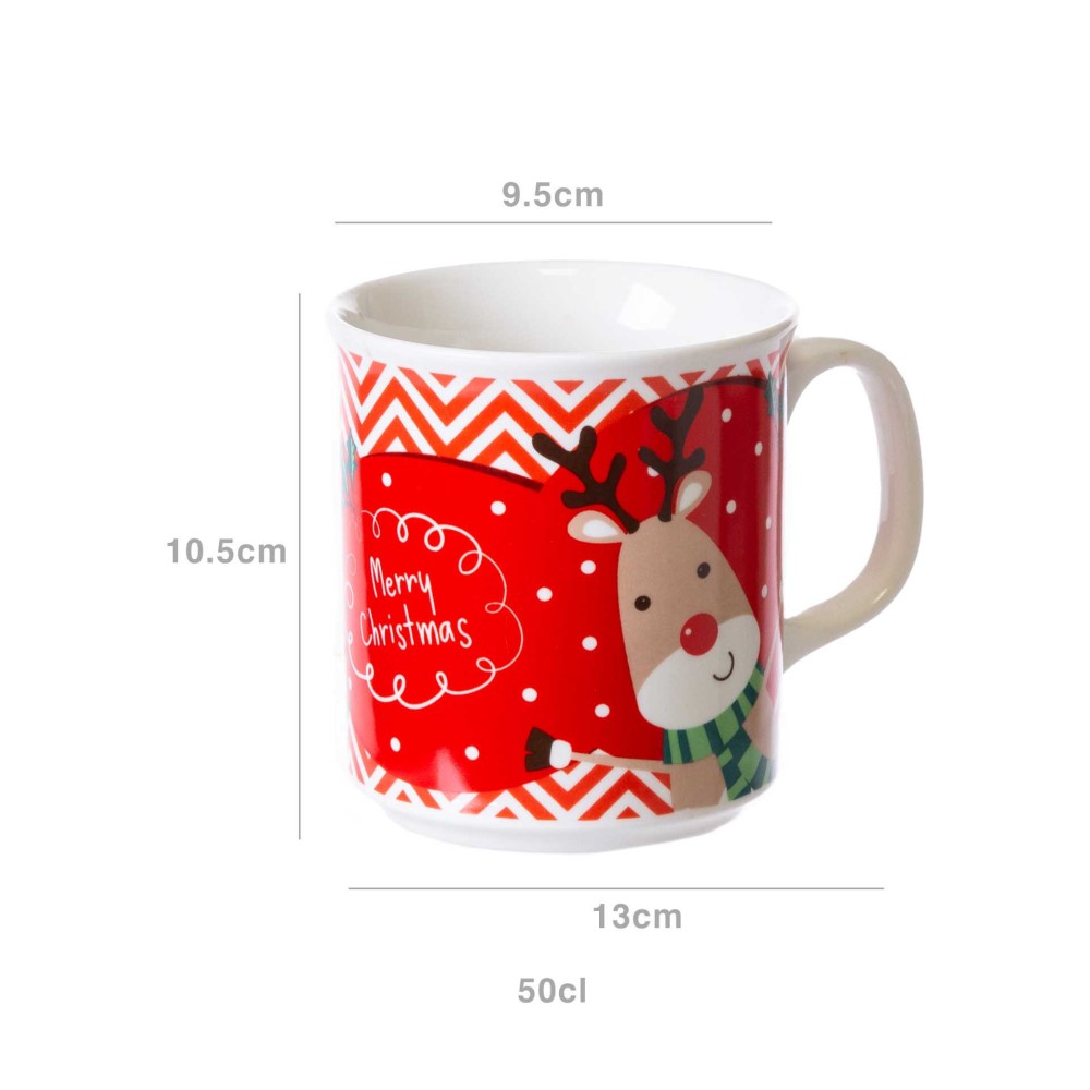 Caneca Porcelana Rena 500ml 9.5X13X10.5cm